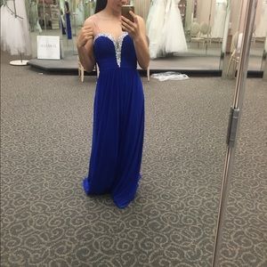 Royal blue prom dress